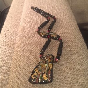 Vintage Japanese Lacquer Necklace